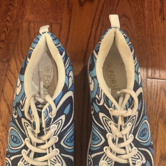 Rocker Bottom Sneakers 39 Blue Bohemian Womens 8.5 Breathable Swing Platform - Picture 14 of 15